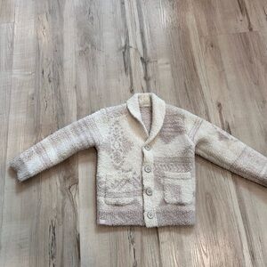 Barefoot Dreams  CozyChic Toddler (girls)Jacket Cream & Purple
Pockets 

Size 3T